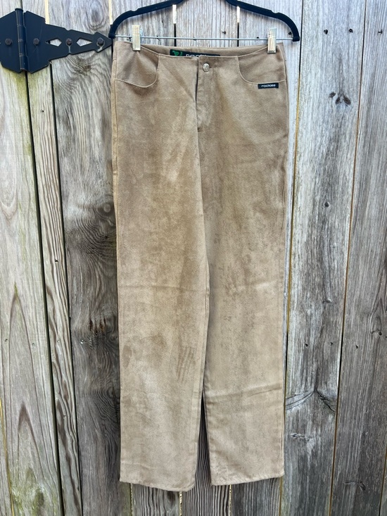 Rockies Pants - ROCKIES Vintage Tan Beige Suede like Pants High Rise Women’s 27 5 Long
